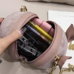 Cute Suede Pig Bag Women Small Chains Round Bag Female Shoulder Messenger Bags Coin Purses Wrist Crossbody Bags 2019 Chic Sac