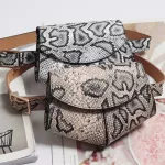 DAUNAVIA Women Serpentine Fanny Pack Ladies New Fashion Waist Belt Bag Mini Disco Waist bag Leather Small Shoulder Bag Chest bag
