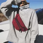 DAUNAVIA Waist pack for women Fashion Corduroy Fanny Pack Women Waist Bag Belt Money Travel Sport Bum Bag high quality chest bag