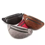 Daunavia Fanny Pack Waist Bags Travel Belt Chest Phone Packs Fashion Women Bag Double Zipper Large Capacity Heptas