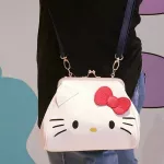 Cute Hello Kitty My Melody Cinnamoroll PomPomPurin Messenger Bag Women Cartoon Crossbody Bags for Children Girls Shoulder Bags