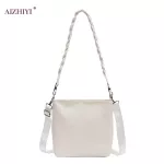 Pu Leather Crossbody Bags Solid Cr Mmer Lady Braided Strap Bucet Fe Totes For Women Trend