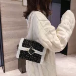 Luxury Chains Women Bags H Wool Bag Tide Chain Single Oulder Sml Square Handbags Sac A Main Fme De Marque Luxe Srn