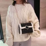 Luxury Chains Women Bags H Wool Bag Tide Chain Single Oulder Sml Square Handbags Sac A Main Fme De Marque Luxe Srn