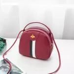 New Women Sml Rounf Sg Oulder Stripes Messager Crossbody Bag Handbag