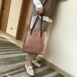 Crocodile Pattern Oulder Bag Fe Bag Student Pu Bag Solid Cr Wild Bags Pu Ca Tote Oulder Bag
