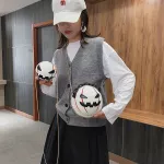 Fun Hloween Round Sml Crossbody Bag For Women Oulder Ses And Handbags Fe Party Chain Trend Pouch Totes