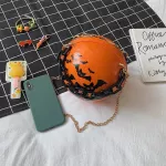 Fun Hloween Round Sml Crossbody Bag For Women Oulder Ses And Handbags Fe Party Chain Trend Pouch Totes