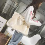 Large Capacity Tote Women Oulder Bags Designer H Handbags Luxury F Fur Mesger Bag Lady Big Se Winter