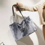 Large Capacity Tote Women Oulder Bags Designer H Handbags Luxury F Fur Mesger Bag Lady Big Se Winter