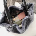 Large Capacity Tote Women Oulder Bags Designer H Handbags Luxury F Fur Mesger Bag Lady Big Se Winter