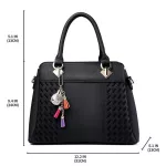 Women Handbags Tassel Pu Leather Totes Bag -Handle Brdery Crossbody Bag Oulder Bag Lady Style Hand Bags