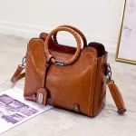 New Soft L Wax Pu Leather Handbag Women's Mesger Bag Ca Tote Brand Hi Capacity Lady Oulder Crossbody Bags SAC