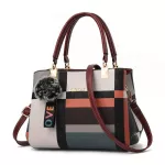 New CA PLAID OULDER BAG Stitching Wild Mesger Brand Fe Totes Crossbody Bags Women Leather Handbags