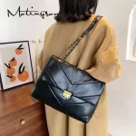 Women Oulder Bag With Chains Hi Quity Pu Leather Oer Bag Luxury Designer Handbag For Elnt Fe New