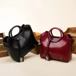New Soft L Wax Pu Leather Handbag Women's Mesger Bag Ca Tote Brand Hi Capacity Lady Oulder Crossbody Bags SAC