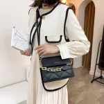 Thic Chain Pu Leather Handbags New Luxury Ladies Oulder Bags Brand Designer Crossbody Mesger Bag Fe Se