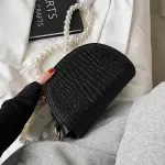 Prium Texture Crocodile Pattern Oulder Bag New Mmer Pearl Women's Designer Chain Cross-Body Saddle Bag