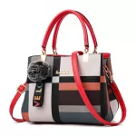 New CA PLAID OULDER BAG Stitching Wild Mesger Brand Fe Totes Crossbody Bags Women Leather Handbags