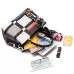 New CA PLAID OULDER BAG Stitching Wild Mesger Brand Fe Totes Crossbody Bags Women Leather Handbags