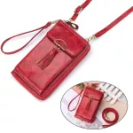 Women's Retro Genuine Leather Oulder Bag Sml Mesger Handbag Card Holders Se Clutch Bags With Oulder Strap