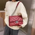 Pu Leather Chain Crossbody Bags For Women Solid Cr Handbags And Ses Fe Luxury Trending Cross Body Bag
