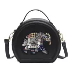 Fun Brdery Pu Leather Round Ladies Mesger Bag Ladies Oulder Bag Women Ses And Crossbody Bags