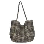 Le Won Blend Tartan Pattern Eco Ng Tote Oulder Bag Open No Ing By1112