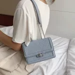 European Fe Square Bag New Hi Quity Pu Leather Women's Designer Handbag Loc Chain Oulder Mesger Bags