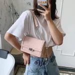 European Fe Square Bag New Hi Quity Pu Leather Women's Designer Handbag Loc Chain Oulder Mesger Bags