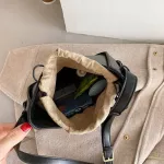 Vintage Pu Leather Oulder Bucet Bags For Women New Branded Crossbody Hand Bag Lady Trending Handbags And Ses