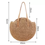 Ca Rattan Women Oulder Bags Circle Straw Handbags Beach Bag Women's Bag Big Capacity Handmade Mmer Totes Bag