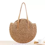 Ca Rattan Women Oulder Bags Circle Straw Handbags Beach Bag Women's Bag Big Capacity Handmade Mmer Totes Bag