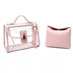 Casmor Women's Waterproof Beach Bag Ins Oulder Bag Mmer Clear Handbag With Chain Crossbody Bags For Women Transparent Bag