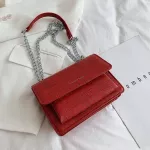 Women's Oulder Bag with Stone Grain New Mer Chain Mesger Women's Bag