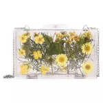 Ladies Transparent WLET SML DY Chain Mesger Bag Square Bag Ladies Flower Handbag Oulder Bag