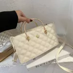 Rhombus Lady Oulder Bag New Spring MMER Pearl Women's Handbag Luxury Design Crossbody Bags for Woman