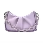 Texture Designer Women's Bag Pu Popular New Leather Trend L-Match Oulder Mesger Bag Chain Handbag Cloud Bag