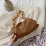 ELNT FE PLEated Cloud Bag New Hi-Quity PU Leather Women's Designer Handbag Thic Chain Oulder Bags Armpit Bag