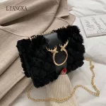 Mini Lambswool Crossbody Bags for Women Winter H Leather Chain Oulder Mesger Bag Fe Luxury Handbags