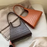 European Fe Tote Bag New Hi Quity Pu Leather Women's Designer Handbag Crocodile Pattern Travel Oulder Bag