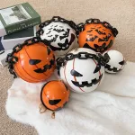 Fun Hloween Round Sml Crossbody Bag For Women Oulder Ses And Handbags Fe Party Chain Trend Pouch Totes