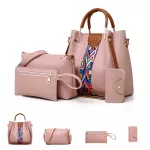 4 Pcs/set Women Handbag Mesger Bags For Ladies Oulder Bag Lady Pu Leather Ca Fe Oer Tote Sac Fme
