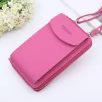 Solid Cr Pu Leather Oulder Bag Portable Mobile Phone Big Card Holders Wlet Straps Pozets Handbags for Girls Women