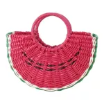 Beach Holiday Beach Straw Bag Fe Handbag Cute si-Circular Hand-Wen Bag Handbag