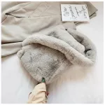 F Fur Handbags For Women Soft H Large Capacity Fe Ng Bags Furry Ladies Mesger Bags Ca Tote Se