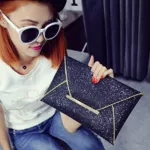 Women Ning Bag Pouch Sequins Envelope B Handbag Sparg Party Bag Solid Wedding Day Clutches Gold Ses