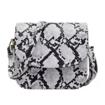 Snae Print Oulder Mesger Handbags Women Leather Flap Crossbody Bags Bolsa Finina