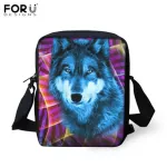 Forudesigns Anim Husy Wolf Print Mesger Bags Lady Mini Travel Crossbody Bag Zier Oulder Bag For Ladies Mom Bolsa