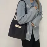 Women Canvas Oulder Oer Bag Nylon Waterproof Students Handbags CN Cloth Eco Fabric Tote NG Bag for Girl